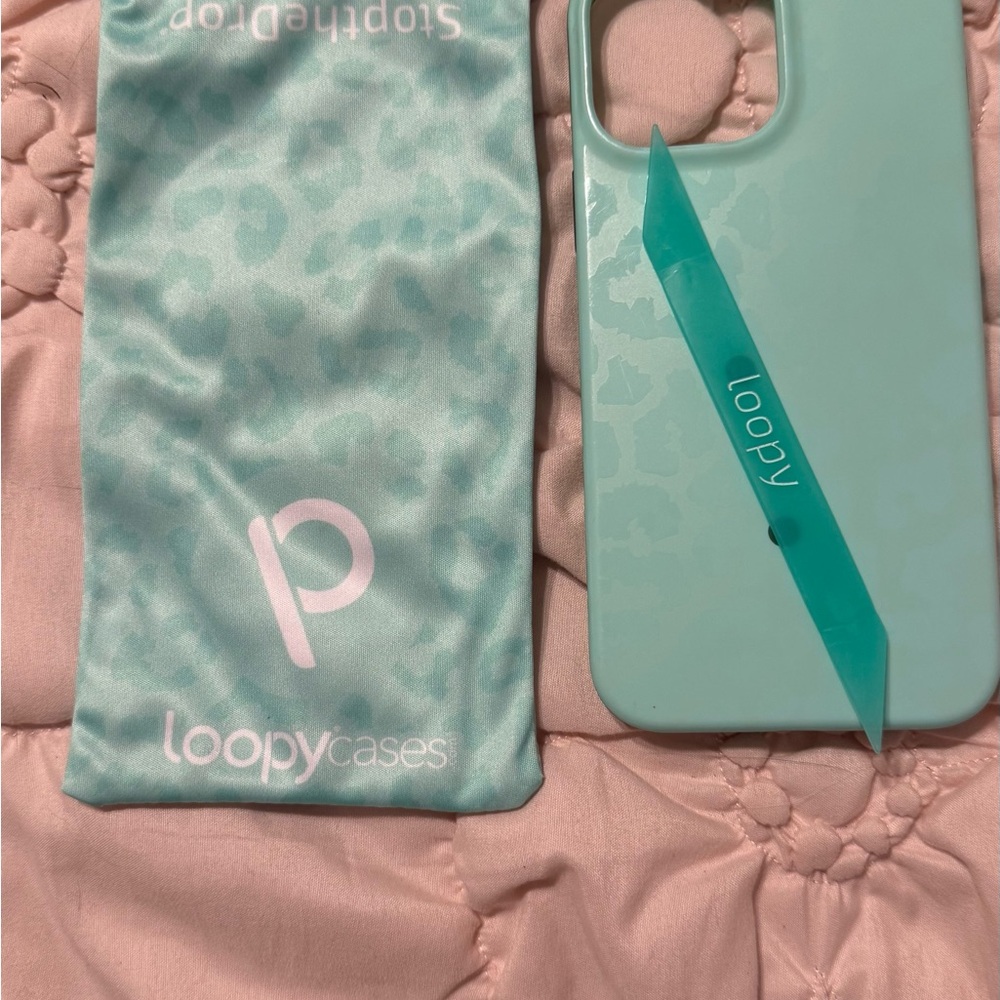 Mint Leopard Loopy Case Phone Case